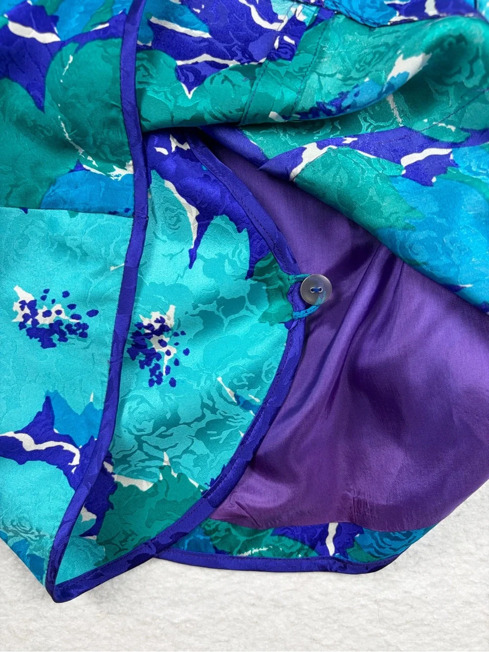 VTG Silk Studio for Petites 100% Silk Wrap Blouse 12 - Picture 11 of 15